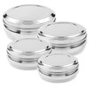 CRAFTONE Stainless Steel Storage Dabba Containers Set of 4 Pcs,