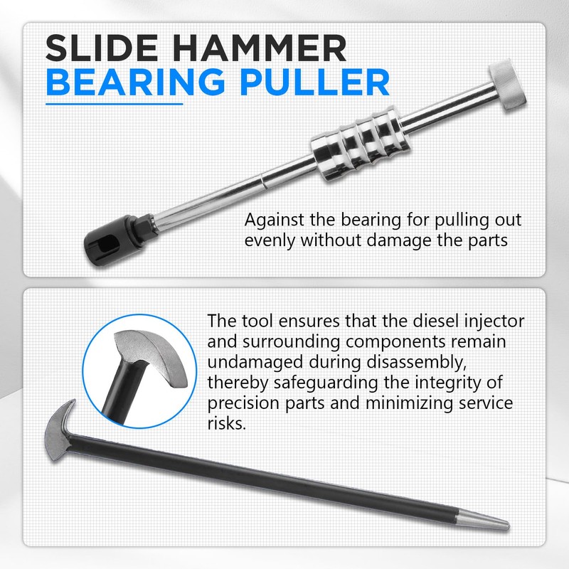 Diesel Injector Extractor Puller Tool Set - 26PCS Diesel Fuel