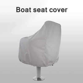 COZHYESS Boat Seat Covers, Waterproof Heavy-Duty Weather UV Resistant Pontoon Boat Cover Seats Pedestal, 210D Oxford Cloth Helm Chair Protective Covers (22''x24''x25''/ 56×61×64 cm)