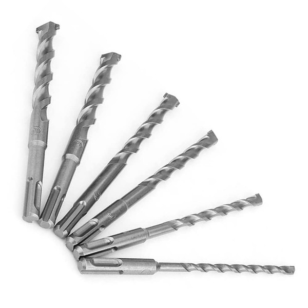 Bestgle 6 Pcs SDS Plus Drill Bit Set, Carbide Tipped