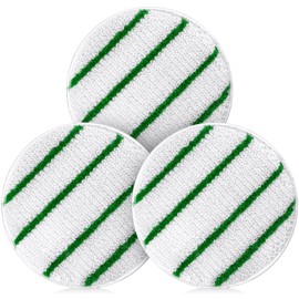 Tioncy 3 Pcs 17 Inches Synthetic Carpet Bonnet Scrubber Brush Carpet Bonnets Pads Commercial Grade Rug Scrubber Abrasion and Absorbency with Cleaning Strips