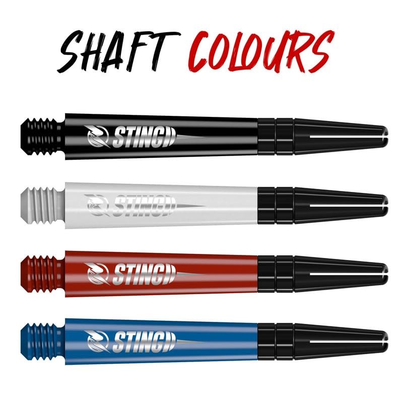 RUTHLESS Sting | Polycarbonate Dart Shafts Solid White with Black
