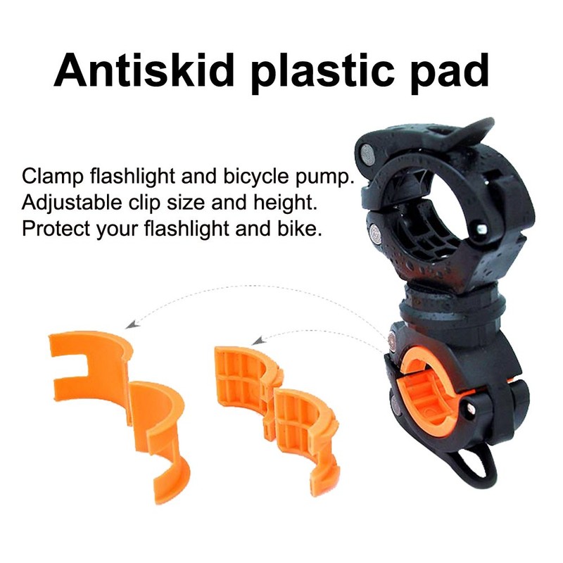 3Pcs Soporte para Linterna de Bicicleta Multifunción Soporte de Montaje