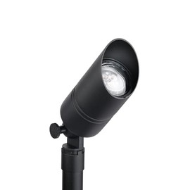 Kichler 5" Black Brass MR16 12V Drop-in Accent Fixture, Landscape Lighting, (2.25" x 5.25"), 15475BKB