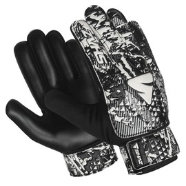 Shaz Soccer Goalkeeper Gloves for Kids Boys Children Youth,Funky Football Goalie Gloves Anti Slip 4mm Latex Palm with Strong Grip & Double Wrist Protection (White, Size 8 Suitable for Size M-L Adult)