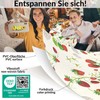 ANRO Oilcloth Tablecloth, Washable, Oilcloth, Garden Tablecloth, Outdoor, Indoor, 200