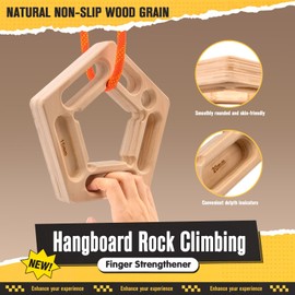 CMOOD Hangboard, Hangboard Rock Climbing for Climbing, Home Training, Finger Strengthener, Pull-up Grip Arm Training Portable Finger Board Rock Climbing Holds Indoor and Outdoor