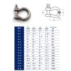 M6 D Ring Shackle Boat Anchor Shackle 304 Stainless Steel