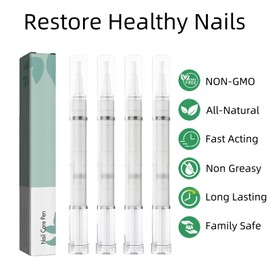 Nail Care Pen with Tea Tree Oil, Aloe Vera and Vitamin E for Nourished Fingernails and Toenails Pack of 4