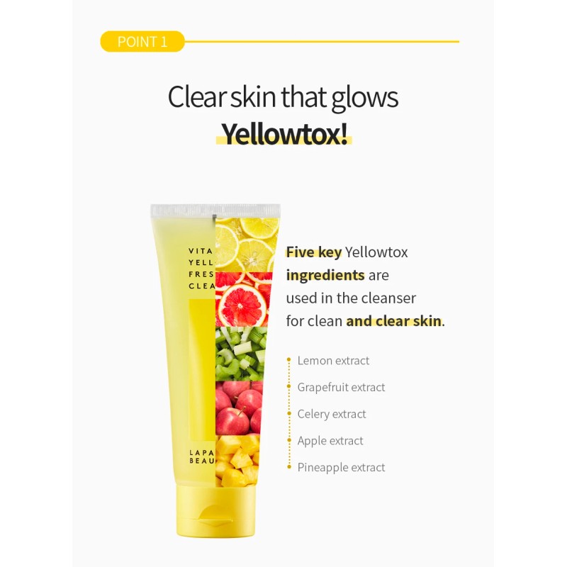Lapalette Beauty | Vita Yellow Fresh Cleanser Vitamin C 100ml