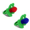 RaZbaby RaZberry Silicone Teether Pacifier – Teething Relief for Infants,