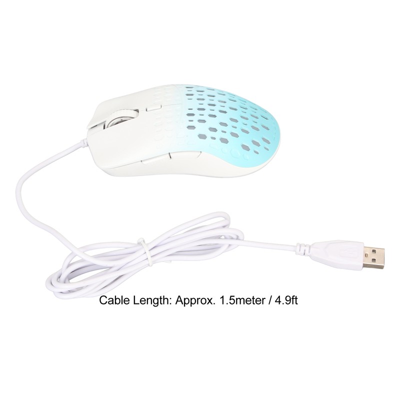 Wired Gaming Mouse with 7 RGB 3600DPI Lightweight Ergonomics Breathable