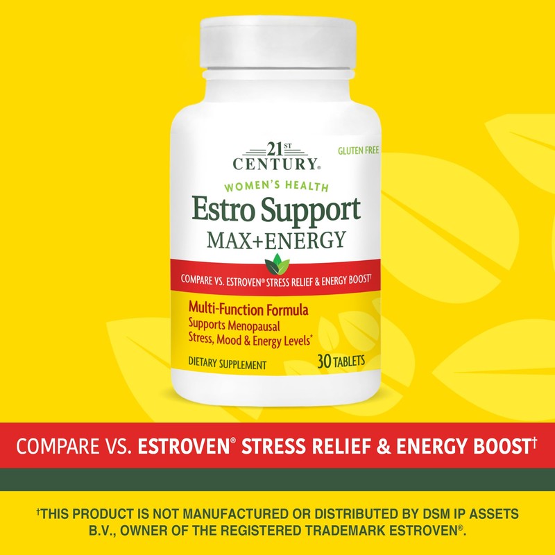 21st Century Estro Support Max + Energy, 30 Count