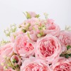 Artificial Peonies Silk Flowers, 4 Bundles Faux Peony Bouquet Florals