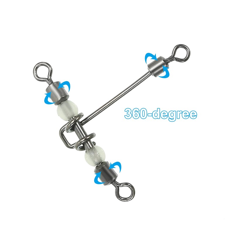 PATIKIL 3 Way Swivel 28lbs, 25 Pack Cross Line T