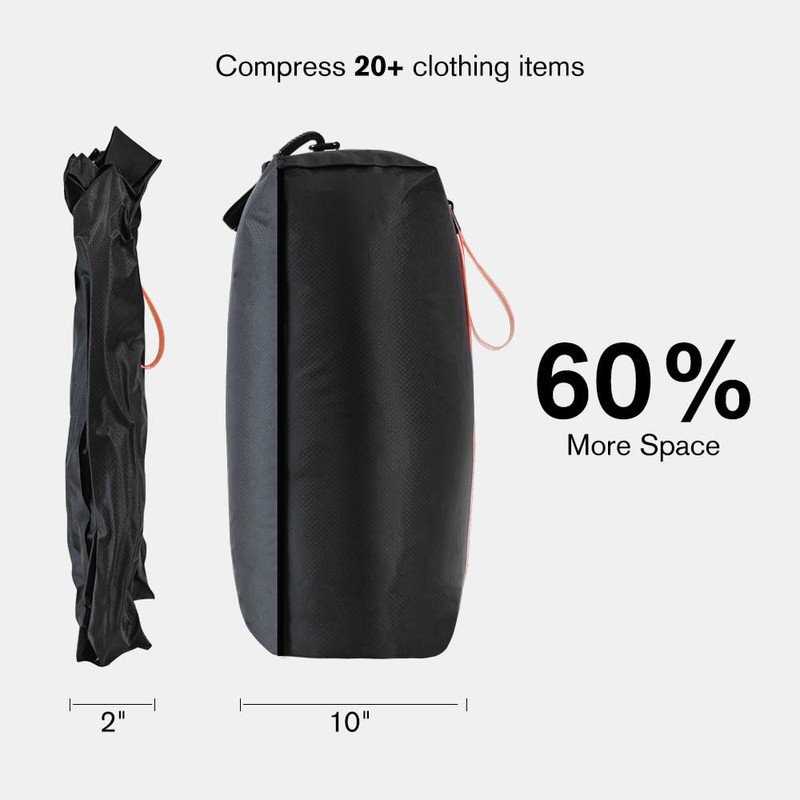 Aerogogo ReZip Vacuum Bags for Travel Luggage Reusable Compression Bags