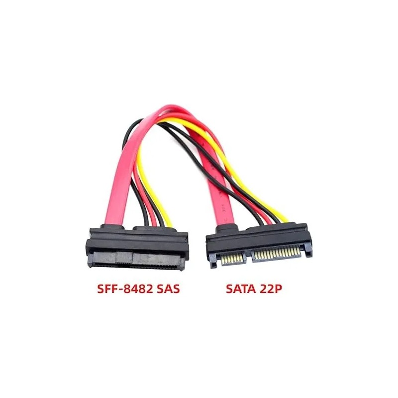Cable De Extensión Sas A Sata,sff-8482 29 Pines A 22