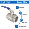 POTONZ 1-1/4" NPT Full Port Heavy Duty Ball Valve Stainless