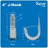 ICC Ceiling Mount J Hook 4” with Retainer Clip -