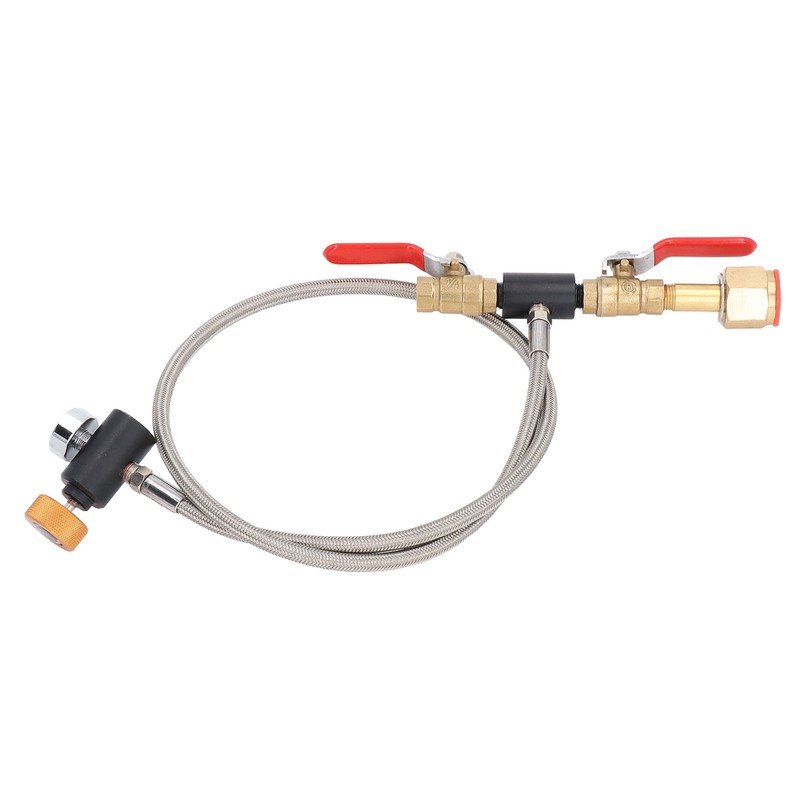 CGA320 G1/2 Cylinder Refill Adapter Dual Valve CO2 Tank Adapter