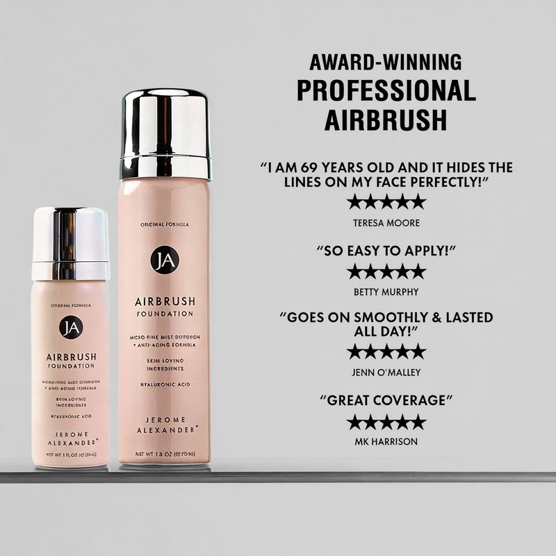 Jerome Alexander MagicMinerals AirBrush Foundation, Spray Makeup with Skincare Active