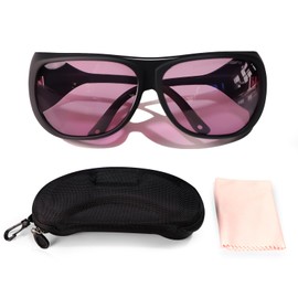 FONLAND Laser Safety Glasses OD5+ 190-380nm & 750-860nm, 808nm, 830nm, UV and Near Infrared Light Laser Safety Glasses Laser Glasses with Case