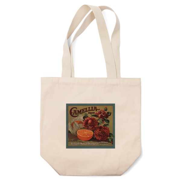 Lantern Press Camelia Brand, Redlands, California, Citrus Crate Label (100%