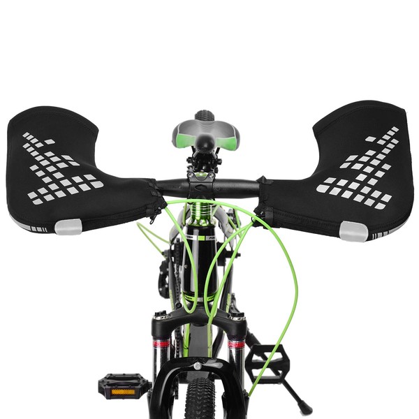 Lechnical Handlebar Gloves,Mountain Bike Handlebar Mittens Motorcycle Windproof Thermal Covers
