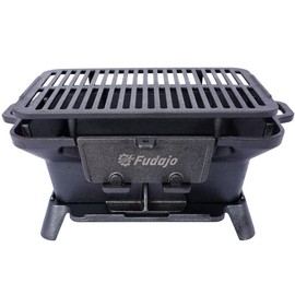 Unbranded Portable Cast Iron Grill Outdoor Charcoal Barbecue Grill Camping Hibachi Grill