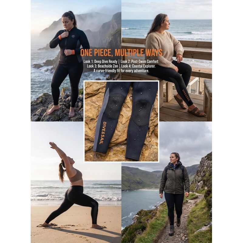 EUPTE 3mm Diving Wetsuit Pants Swimming Pants Leggings for Women
