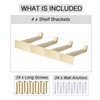 OVOV 4 Pcs Heavy Duty Shelf Brackets 6 inch Industrial