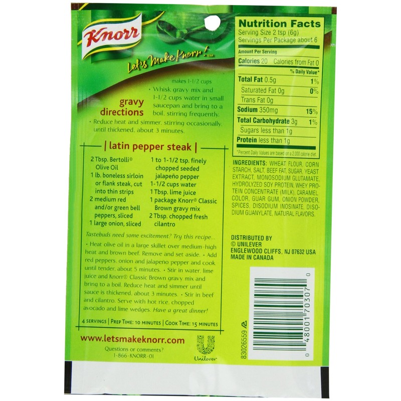 Knorr Gravy Mix, Classic Brown, 1.2 oz