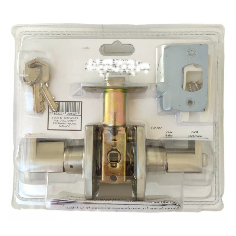 Feiteli Cerradura Skinny Baño Niquel Satinado Soprano