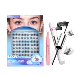 Natural Lash Clusters Kit 10.5-13.5mm with 6mm Bottom Lashes Wispy Lash Extension Kit 105Pcs C Curl Cluster Eyelash Extensions Superfine Band DIY Individual Cluster Lashes with Lash Bond and Remover