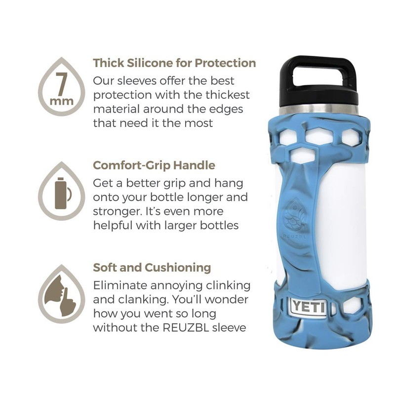 REUZBL Bottle Bumper Silicone Boot Sleeve Protector Accessories with Handle