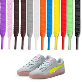 12 Pairs Flat Colored Shoelaces,Colored Flat Shoe Laces,Athletic Shoe Laces,Durable Shoestrings Replacement Shoe Laces,Multipack Shoestrings for Sneakers Sport Shoes 124 cm / 48.81 inch(12 Colors)