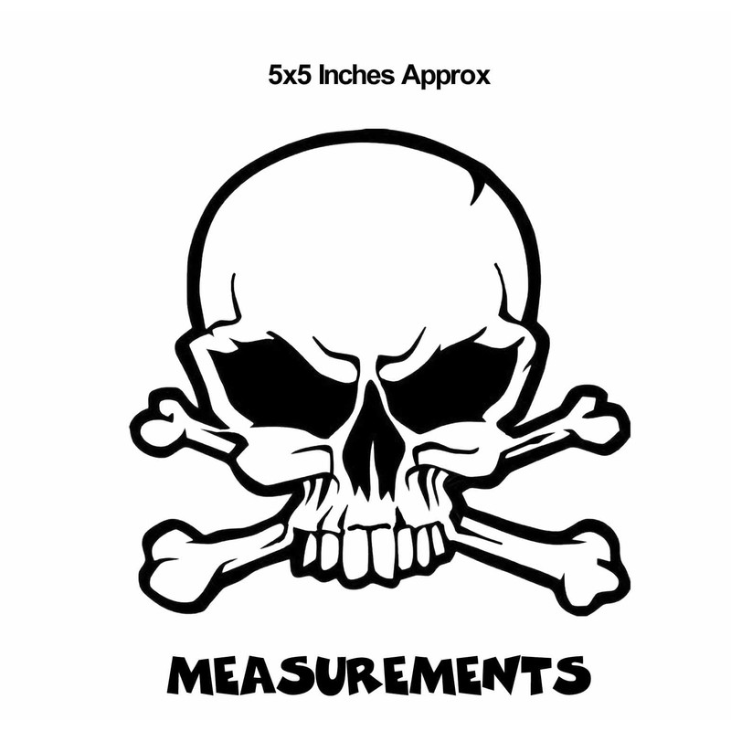 Astute Grace Skeleton Head Crossbones Skull Head Vinyl Decal Die