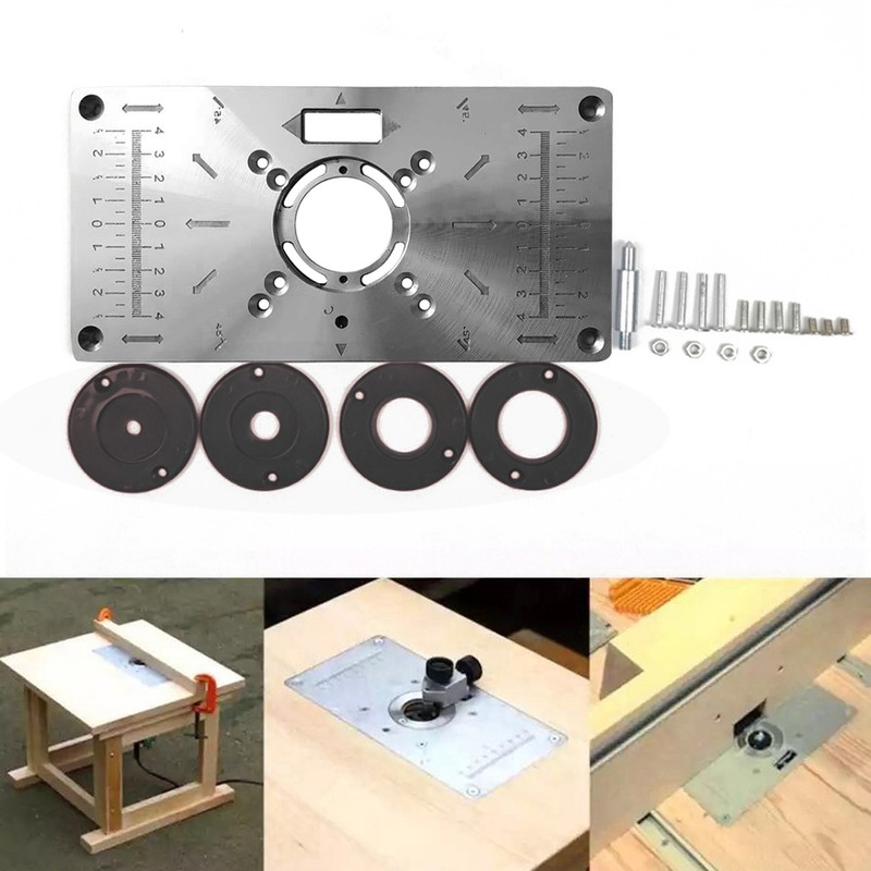 Multifunctional Router Table Insert Plate Woodworking Benches Aluminium Wood Router