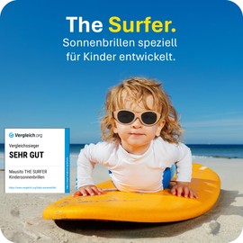 Mausito Children's Sunglasses 2-4 Years & 5-8 Years Comparison Winner Children's Sunglasses 100% UV Protection Flexible Non-Toxic Children's Sunglasses with Strap European Design Made for Children,