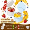 Syntic 32 Oz Glass Overnight Oats Container with Silicone Divider
