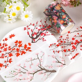 Sitsink Junk Journal PET Tape - Flower Bird Scrapbooking Supplies Journaling Tape, Floral Stickers for Scrapbook Crafts Decorate