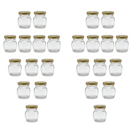 U-Pack 2oz Glass Jar With Gold Lid For Honey Jam Spice pack of 24 sets
