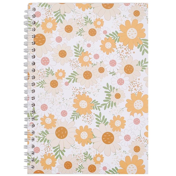 SOFPLATE A5 Floral Notebook Blank Spiral Notebook 8.3x6in Flower Spring