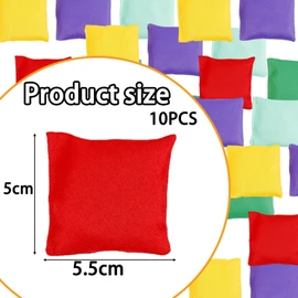 10Pcs Small Bean Bag, Bean Bags Throwing,Bean Bag Toss Applicable To Outdoor Parties/Picnics/School Physical Education Classes/Corporate Events/Birthdays/Family Gatherings (Color Random)