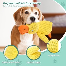 pclapora Anti Stress Ente für Hunde, Hunde Spielzeug Ente, Hundespielzeug Unzerstörbar, Quietschspielzeug Hund Kuscheltier, Kuscheltier Hund für Kleine, Mittlere, Große Hundespielzeug