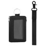 Double-Sided Zipper Badge Holder with Clear ID Window, Wrist Lanyard,