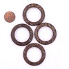 TheBeadChest Natural Coconut Shell Ring Pendants 35mm, Set of 20