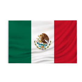Mexican flag 3x5 FT Mexico FLAG Polyester outdoor indoor Canvas Header and Double Stitched with two Brass Grommets