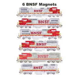 BNSF Warbonnet Locomotives 6 magnets Andy Fletcher