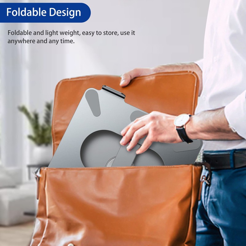 BESIGN LSX7 Laptop Stand with 360° Rotating Base, Ergonomic Adjustable